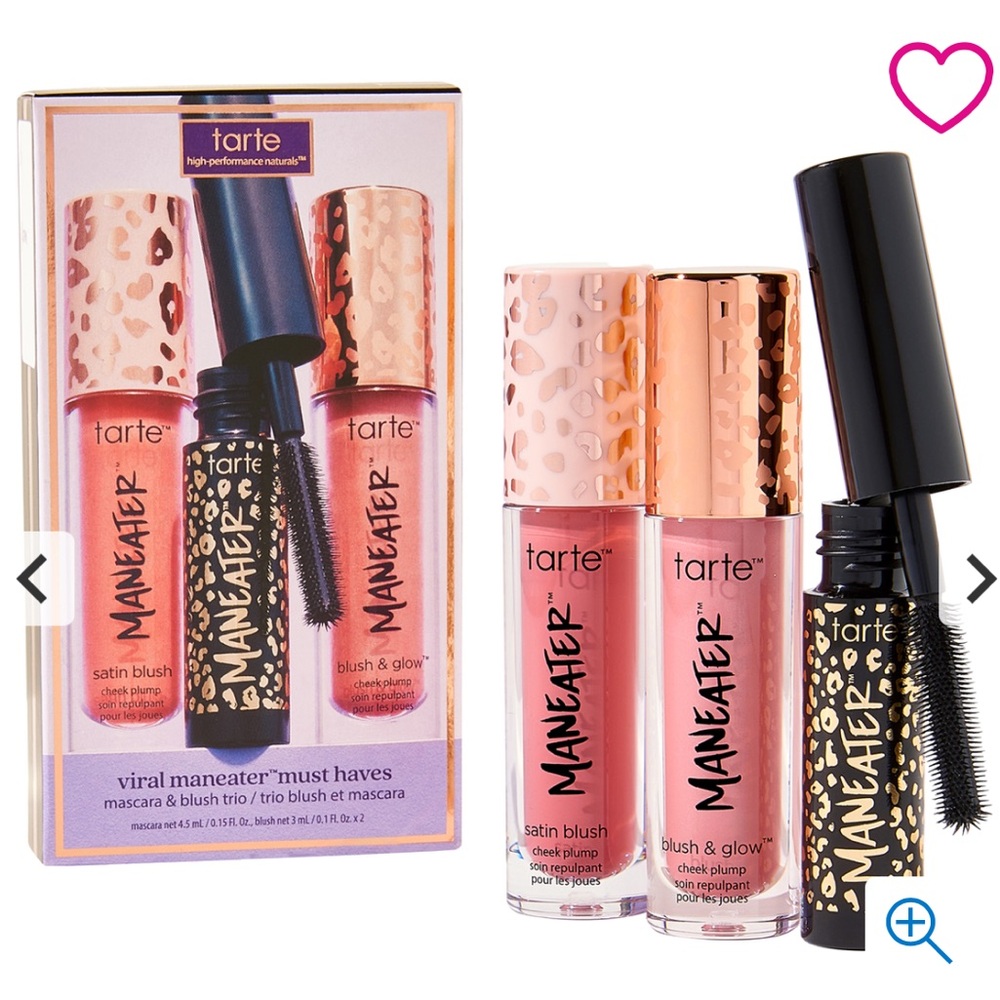 BNIB Tarte Viral Maneater Must Haves Mascara & Blush Trio